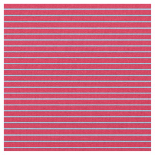 Sky Blue and Crimson Lines Fabric