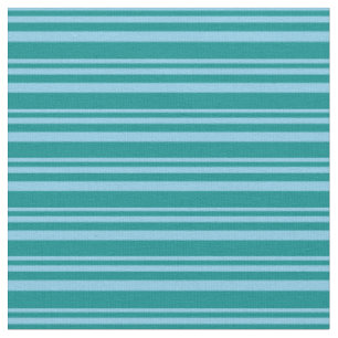 Sky Blue and Dark Cyan Colored Lines Pattern Fabric