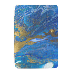 Sky blue and Gold Glitter  iPad Mini Cover