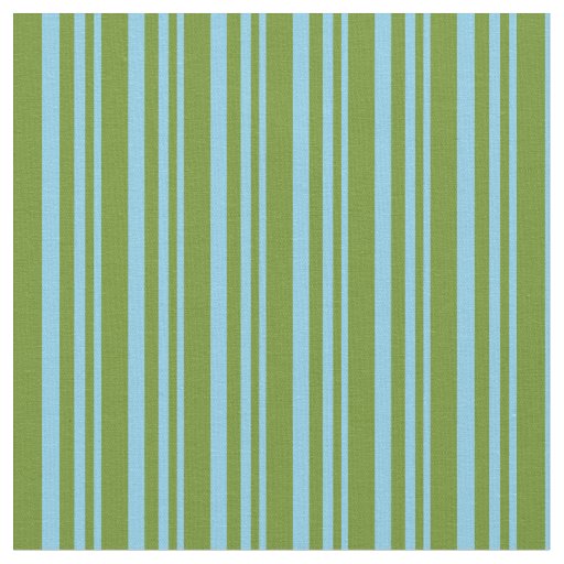 Sky Blue and Green Lines Fabric