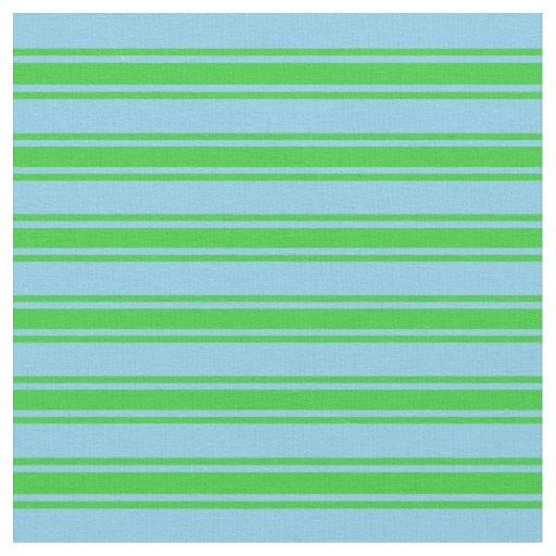 Sky Blue and Lime Green Lines Fabric