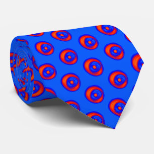 Sky Blue and Orange Red COOL pattern  Neck Tie