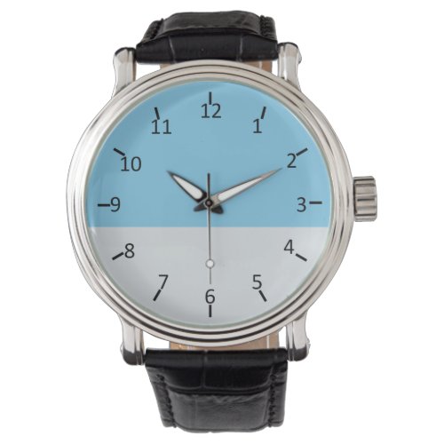 Sky Blue and Pale Silver Wrist Watch