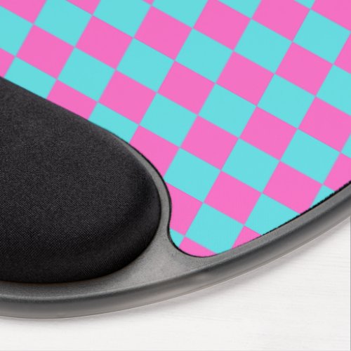 Sky Blue And Pink Retro Gel Mouse Pad