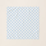 Sky Blue and White Checkerboard Jockey Silks Scarf<br><div class="desc">An elegant sky blue and white checkerboard scarf or wrap to complement your derby day outfit for a stylish day at the races or a horse racing derby party. This pastel blue checkered print is inspired by classic jockey silk You can customize the colors in the design tool for perfect...</div>