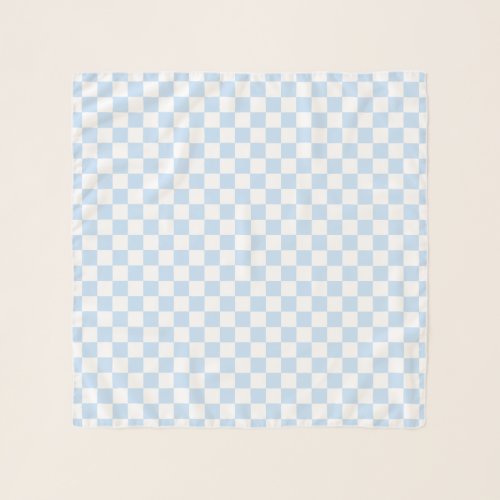 Sky Blue and White Checkerboard Jockey Silks Scarf