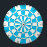 Sky Blue And White Dartboard<br><div class="desc">Sky Blue And White Dart Board</div>