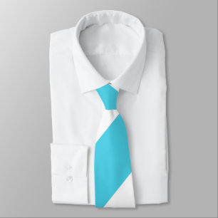 Sky Blue and White-Striped Neck Tie