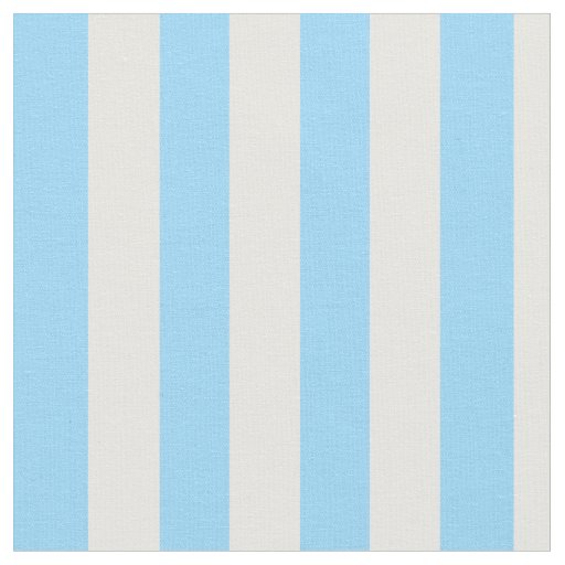 Sky Blue and White Vertical Stripes Fabric