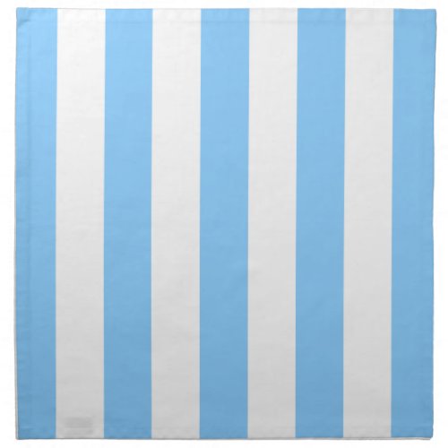 Sky Blue and White XL Stripes Pattern Napkin