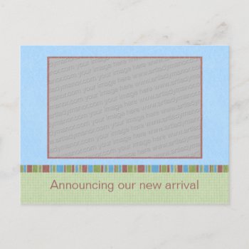 Sky Blue Announcement Postcard Template by artladymanor at Zazzle