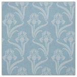 Sky Blue Art Nouveau Iris Fabric
