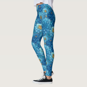 Sky Blue Athletic  Dahlias Petal Holiday Gift Sets Leggings