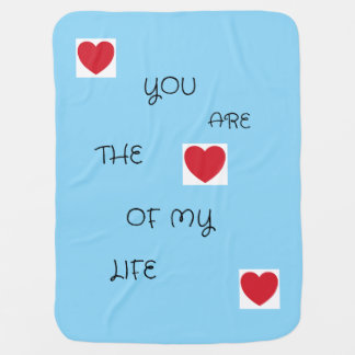 Sky Blue Baby Blanket with hearts