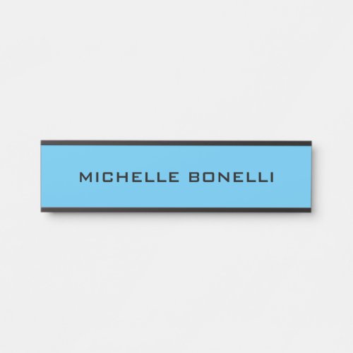 Sky Blue Background Plain Modern Door Sign