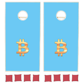 Sky Blue Bitcoin Vendredi Cornhole Set