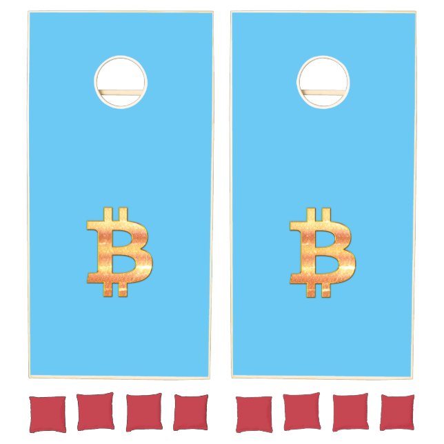 Sky Blue Bitcoin Vendredi Cornhole Set (Set)