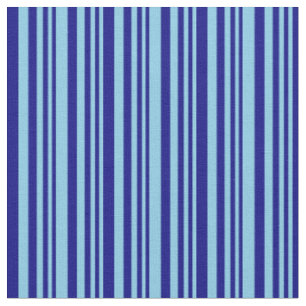 Sky Blue & Blue Lines/Stripes Pattern Fabric