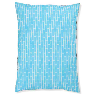Sky Blue Bricks Pet Bed