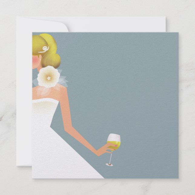 sky blue bridal shower invitation (Front)