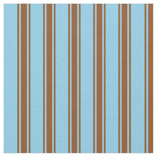Sky Blue & Brown Lines Fabric