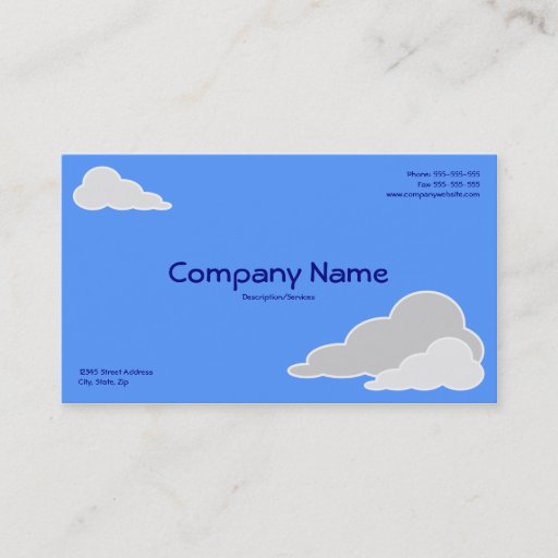 Customizable Sky Blue Business Card