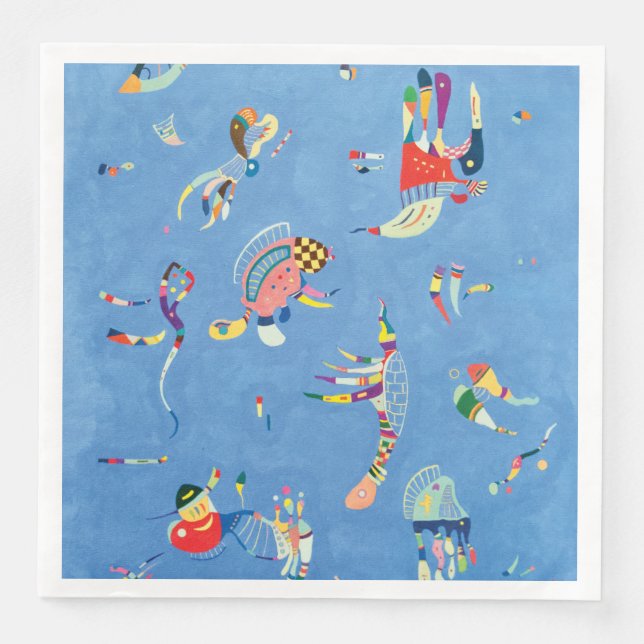 Sky Blue by Wassily Kandinsky Paper Dinner Napkins (Front)