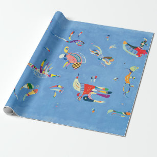 Sky Blue by Wassily Kandinsky Wrapping Paper
