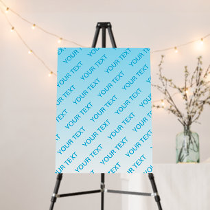 Sky Blue (changeable color!) Ombre & Text Pattern Foam Board