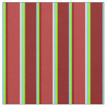 [ Thumbnail: Sky Blue, Chartreuse, Maroon, Red & Light Yellow Fabric ]