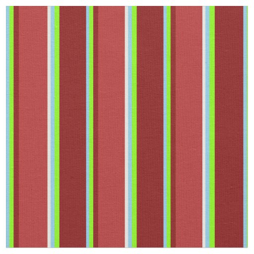 Sky Blue, Chartreuse, Maroon, Red & Light Yellow Fabric