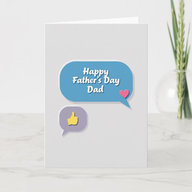 Sky Blue Chat Fathers Day Card (Front)
