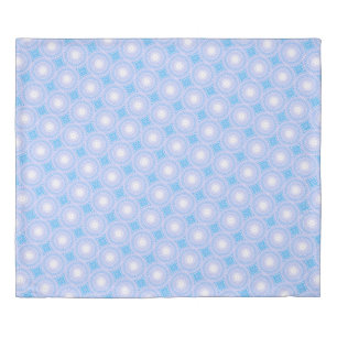 Sky blue circles pattern duvet cover