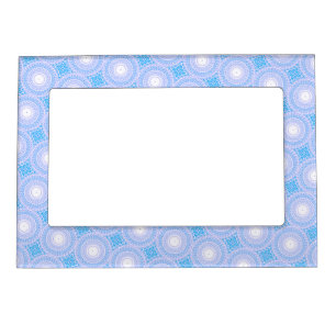 Sky blue circles pattern magnetic frame