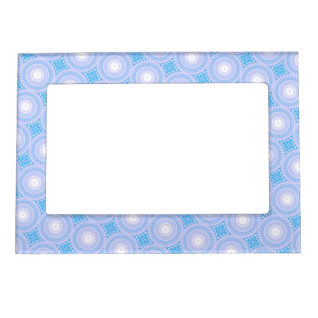 Sky blue circles pattern magnetic frame (Front)