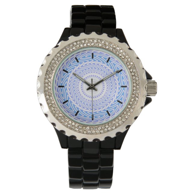 Sky blue circles pattern watch (Front)
