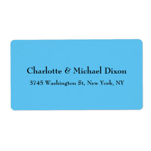 Sky Blue Classical Stylish Elegant Family Label