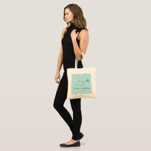 Sky-Blue Clockflower Publishing Logo Tote Bag