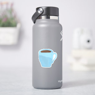 Sky Blue Coffee Cup Gift Sticker
