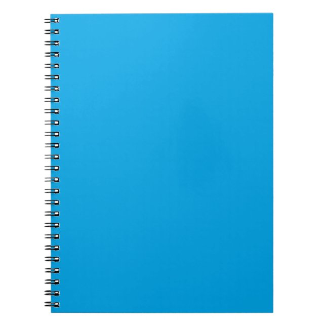 Sky Blue Color Background Decor Notebook (Front)