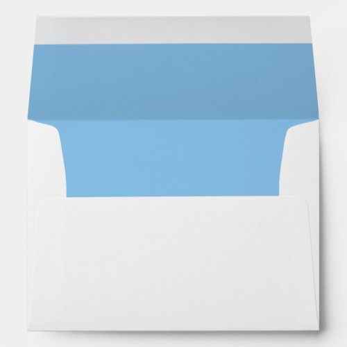 Sky Blue Color Block Lined Envelope