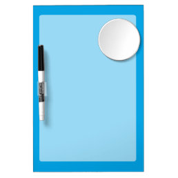 Sky Blue Color Decor Customize it Easily Dry Erase Board With Mirror