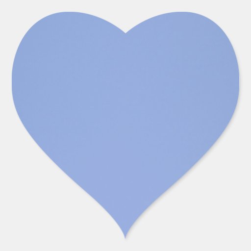 Sky Blue Color Heart Heart Sticker | Zazzle