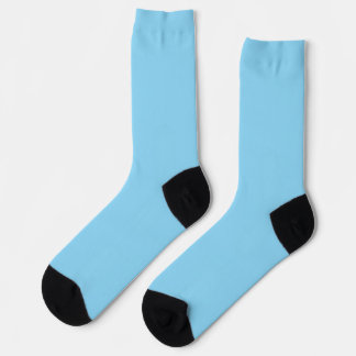Sky Blue Compression Socks with Black Heel & Toe