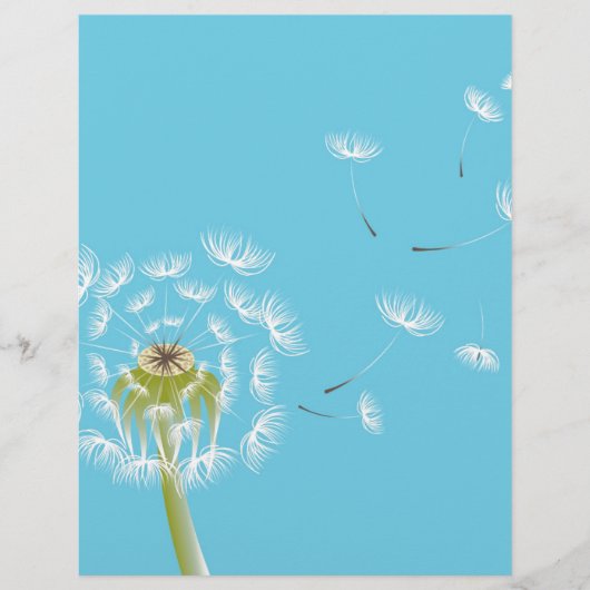 Sky Blue dandelion floral nature (Front)