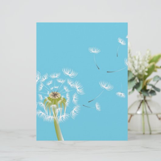 Sky Blue dandelion floral nature (Standing Front)