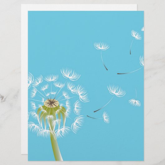 Sky Blue dandelion floral nature (Front/Back)