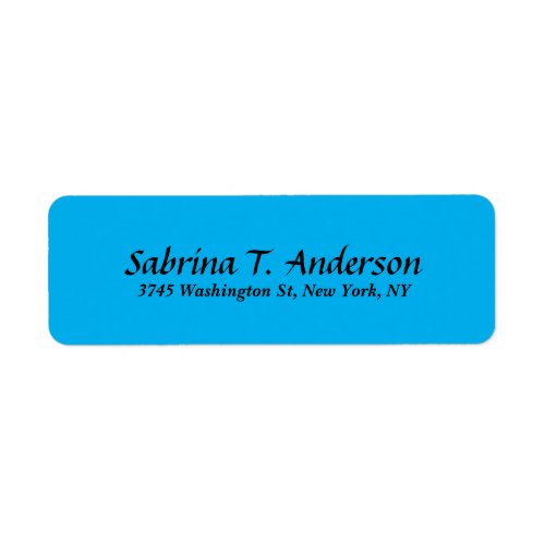 Sky Blue Elegant Script Modern Label