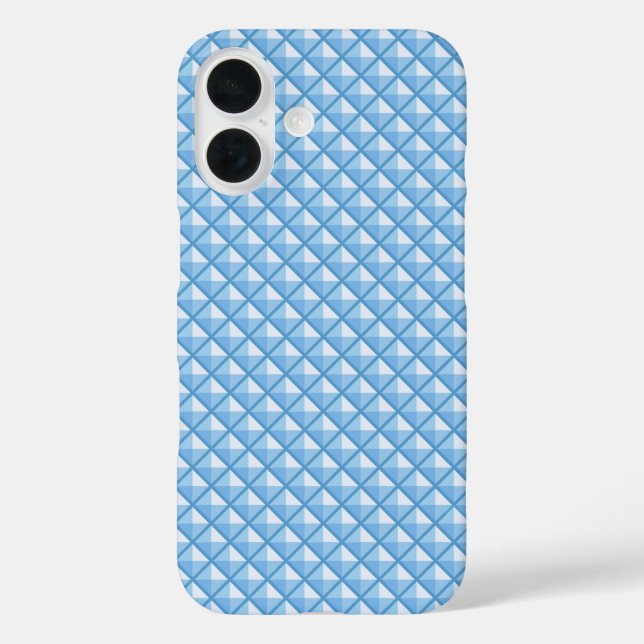 Sky blue, enamel look, studded grid Case-Mate iPhone case (Back)