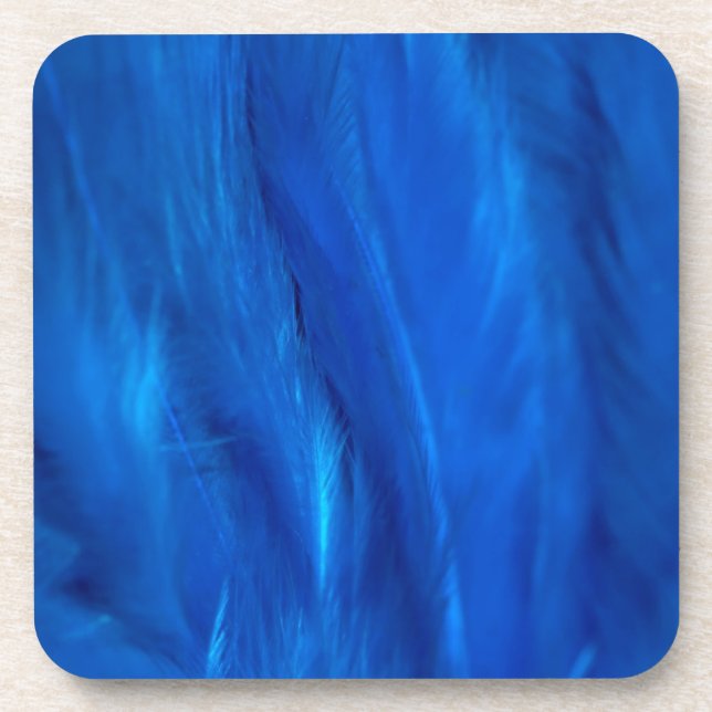 Sky Blue Feathers and Down Coaster (Front)